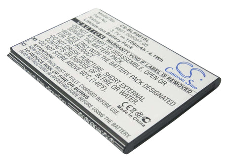 3.7V, Li-ion, 1100mAh, SmartPhone battery fits Blaupunkt, 9801.000007.00, America, 4.07Wh Mobile, SmartPhone Cameron Sino Technology Limited (Smartphone)