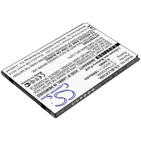 3.8V, Li-ion, 1800mAh, SmartPhone battery fits Blu, C775443200l, C050, C110l, 6.84Wh Mobile, SmartPhone Cameron Sino Technology Limited (Smartphone)