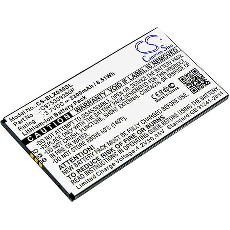 3.7V, Li-ion, 2300mAh, SmartPhone battery fits Blu, C975339250p, D0030uu, Dash X Plus Lte, 8.51Wh Mobile, SmartPhone Cameron Sino Technology Limited (Smartphone)