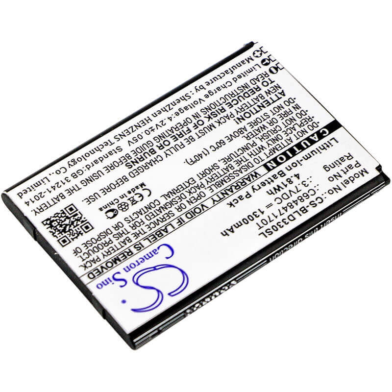 3.7V, Li-ion, 1300mAh, SmartPhone battery fits Blu, C684847170t, D330, Dash Music 2, 4.81Wh Mobile, SmartPhone Cameron Sino Technology Limited (Suspended)