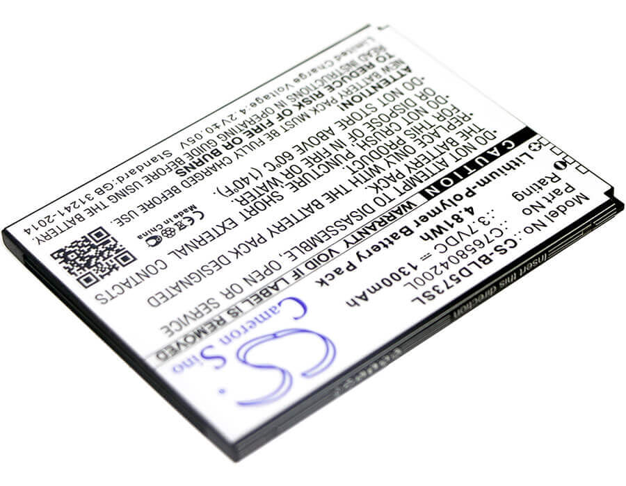 3.7V, Li-Polymer, 1300mAh, SmartPhone battery fits Blu, C765804200l, D572, Studio 5.0s Ii, 4.81Wh Mobile, SmartPhone Cameron Sino Technology Limited (Suspended)