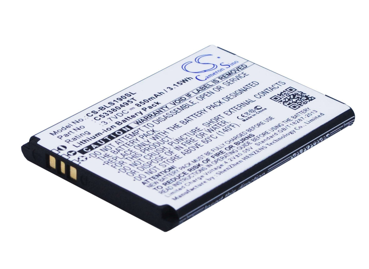 3.7V, Li-ion, 850mAh, SmartPhone battery fits Blu, C53380495t, Hero, S180, 3.15Wh Mobile, SmartPhone Cameron Sino Technology Limited (Smartphone)