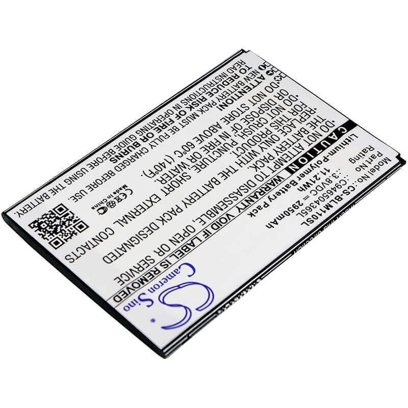 3.8V, Li-Polymer, 2950mAh, SmartPhone battery fits Blu, C946504365l, L0110ee, L0110uu, 11.21Wh Mobile, SmartPhone Cameron Sino Technology Limited (Smartphone)