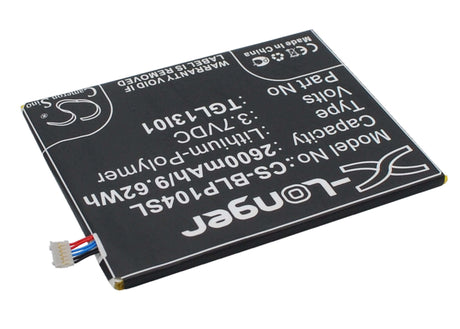 3.7V, Li-Polymer, 2600mAh, SmartPhone battery fits Maxon, Blu, Wiko, Tlg13i01, L110, Life View, 9.62Wh Mobile, SmartPhone Cameron Sino Technology Limited (Smartphone)