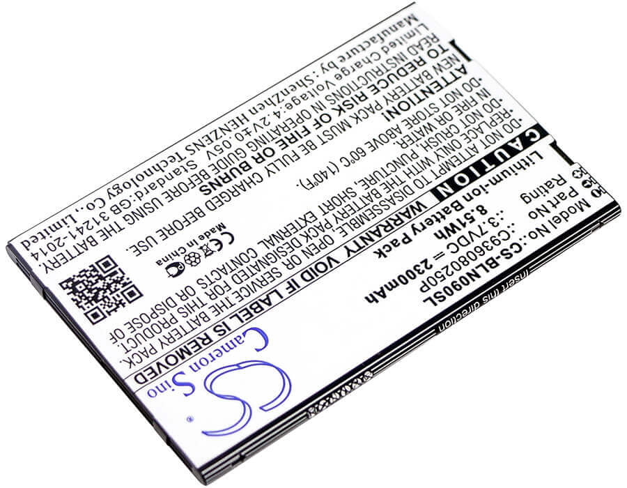 3.7V, Li-ion, 2300mAh, SmartPhone battery fits Blu, C936080250p, N090u, Neo X Plus, 8.51Wh Mobile, SmartPhone Cameron Sino Technology Limited (Smartphone)