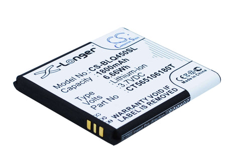 3.7V, Li-ion, 1800mAh, SmartPhone battery fits Blu, Ct565106180t, Quattro 4.5, 6.66Wh Mobile, SmartPhone Cameron Sino Technology Limited (Smartphone)