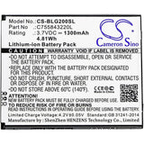 3.7V, Li-ion, 1300mAh, SmartPhone battery fits Blu, C755843220l, S010q, S0250uu, 4.81Wh Mobile, SmartPhone Cameron Sino Technology Limited (Smartphone)