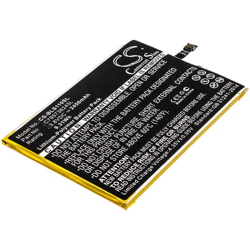 3.8V, Li-Polymer, 2450mAh, SmartPhone battery fits Blu, C795736245l, S0110, Studio One, 9.31Wh Mobile, SmartPhone Cameron Sino Technology Limited (Suspended)