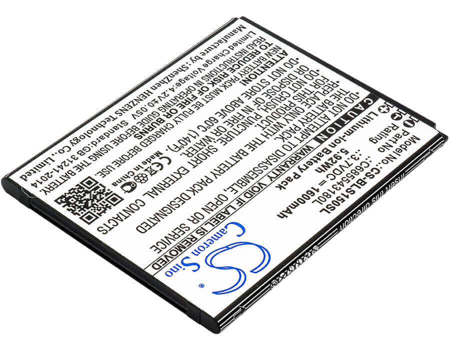 3.7V, Li-ion, 1600mAh, SmartPhone battery fits Blu, C685543180l, S0150uu, S0151uu, 5.92Wh Mobile, SmartPhone Cameron Sino Technology Limited (Smartphone)