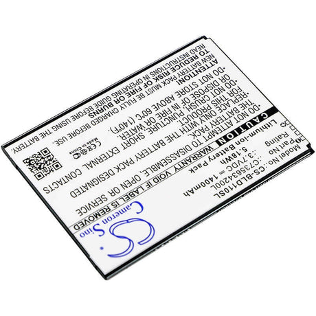3.7V, Li-ion, 1400mAh, SmartPhone battery fits Blu, C735634200l, S110, S110l, 5.18Wh Mobile, SmartPhone Cameron Sino Technology Limited (Smartphone)