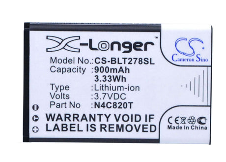 3.7V, Li-ion, 900mAh, SmartPhone battery fits Blu, N4c600t, Aria, Jenny Ii, 3.33Wh Mobile, SmartPhone Cameron Sino Technology Limited (Smartphone)