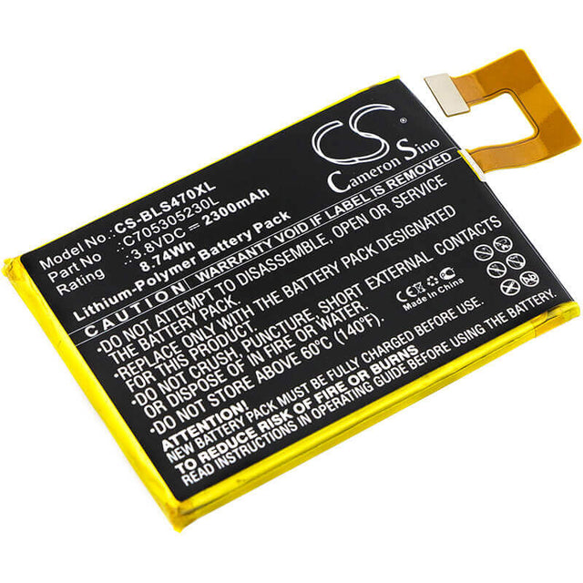 3.8V, Li-Polymer, 2300mAh, SmartPhone battery fits Blu, C705305230l, Selfie S470, 8.74Wh Mobile, SmartPhone Cameron Sino Technology Limited (Smartphone)