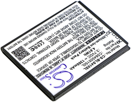 3.7V, Li-ion, 1300mAh, SmartPhone battery fits Blu, C584505150l, S410, S410a, 4.81Wh Mobile, SmartPhone Cameron Sino Technology Limited (Smartphone)