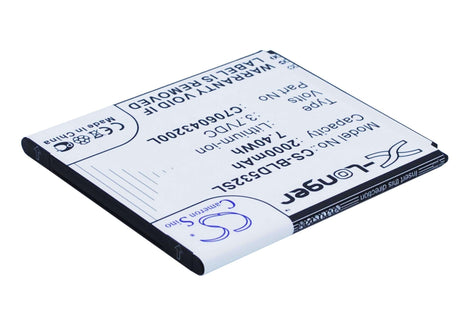 3.7V, Li-ion, 2000mAh, SmartPhone battery fits Blu, C706043200l, D532, D532u, 7.4Wh Mobile, SmartPhone Cameron Sino Technology Limited (Smartphone)