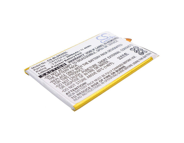 3.8V, Li-Polymer, 3000mAh, SmartPhone battery fits Blu, C875704300l, D830, D830u, 11.4Wh Mobile, SmartPhone Cameron Sino Technology Limited (Smartphone)