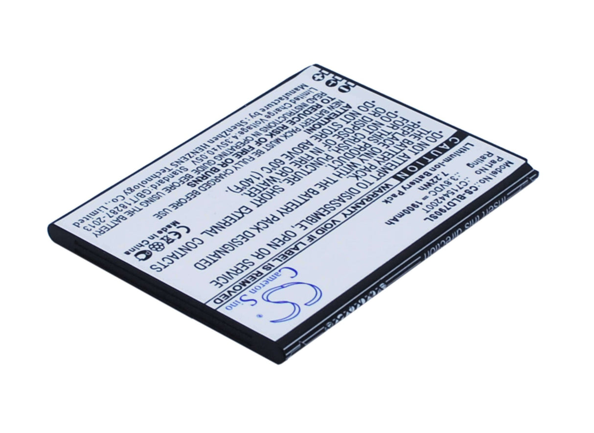 3.8V, Li-ion, 1900mAh, SmartPhone battery fits Blu, C71544200t, D790, D790l, 7.22Wh Mobile, SmartPhone Cameron Sino Technology Limited (Smartphone)