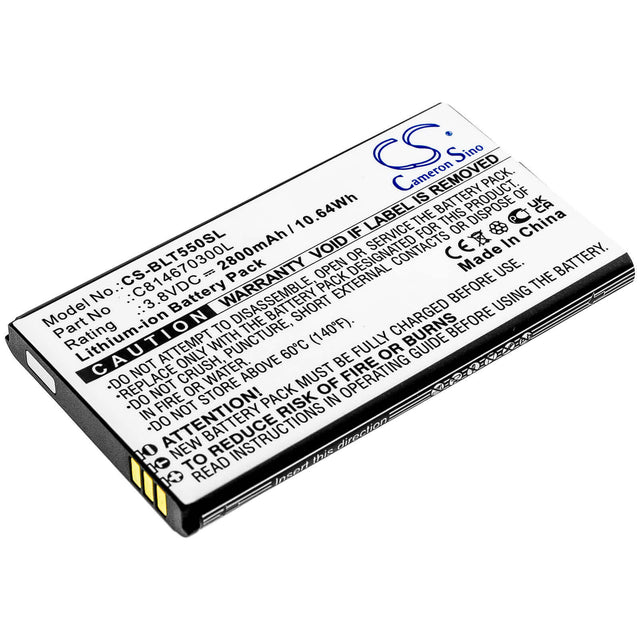3.8V, Li-ion, 2800mAh, SmartPhone battery fits Blu, C814670300l, T550, Tank 2.4 Torch, 10.64Wh Mobile, SmartPhone Cameron Sino Technology Limited (Smartphone)