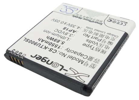 3.8V, Li-ion, 1550mAh, SmartPhone battery fits Blu, K-touch, Ap18, Tank 4.5, 5.89Wh Mobile, SmartPhone Cameron Sino Technology Limited (Smartphone)