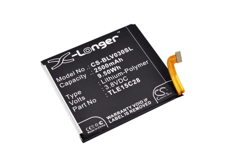 3.8V, Li-Polymer, 2500mAh, SmartPhone battery fits Blu, Bat-cv030, Selfie, V030u, 9.5Wh Mobile, SmartPhone Cameron Sino Technology Limited (Suspended)