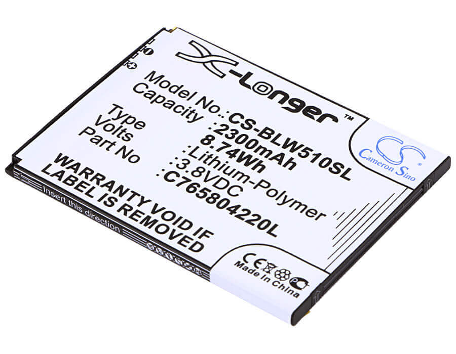 3.8V, Li-Polymer, 2300mAh, SmartPhone battery fits Blu, C765804220l, L280, L280a, 8.74Wh Mobile, SmartPhone Cameron Sino Technology Limited (Smartphone)
