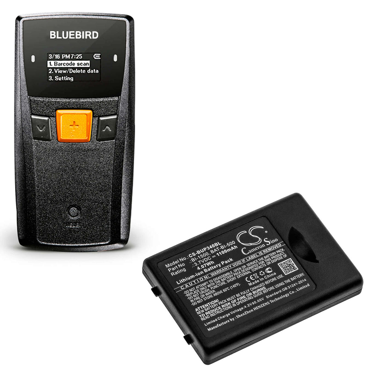 Barcode Scanner Battery For Bluebird, Eg-340 3.7v, 1100mah - 4.07wh Barcode Scanner Cameron Sino Technology Limited