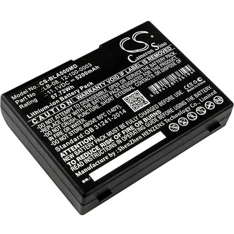 11.1V, Li-ion, 5200mAh, Medical battery fits Bolate, Biolight, 12-100-0003, A5, A6, 57.72Wh Medical Cameron Sino Technology Limited (Medical)