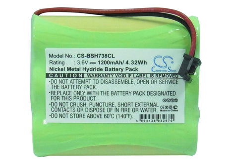 3.6V, Ni-MH, 1200mAh, Cordless Phone battery fits Bosch, 738, Ct-com 147, 4.32Wh Cordless Phone Cameron Sino Technology Limited (Cordless Phone)