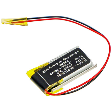 3.7V, Li-Polymer, 80mAh, Headset battery fits Bose, Ahb501220p, Bluetooth Headset Series 1, Bluetooth Headset Series 2, 0.3Wh Wireless Headset Cameron Sino Technology Limited