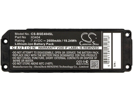 7.4V, Li-ion, 2600mAh, Speaker battery fits Bose, 413295, Soundlink Mini, 19.24Wh Speaker Cameron Sino Technology Limited