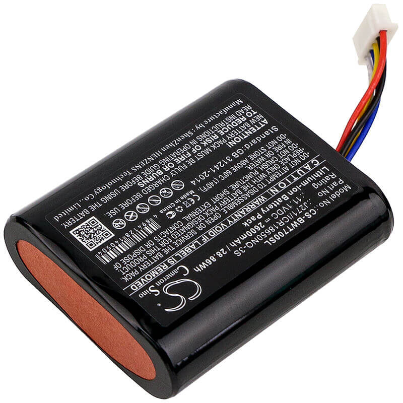 11.1V, Li-ion, 2600mAh, Speaker battery fits Bowers & Wilkins, T7, 28.86Wh Speaker Cameron Sino Technology Limited