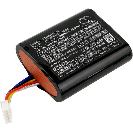 11.1V, Li-ion, 2600mAh, Speaker battery fits Bowers & Wilkins, T7, 28.86Wh Speaker Cameron Sino Technology Limited