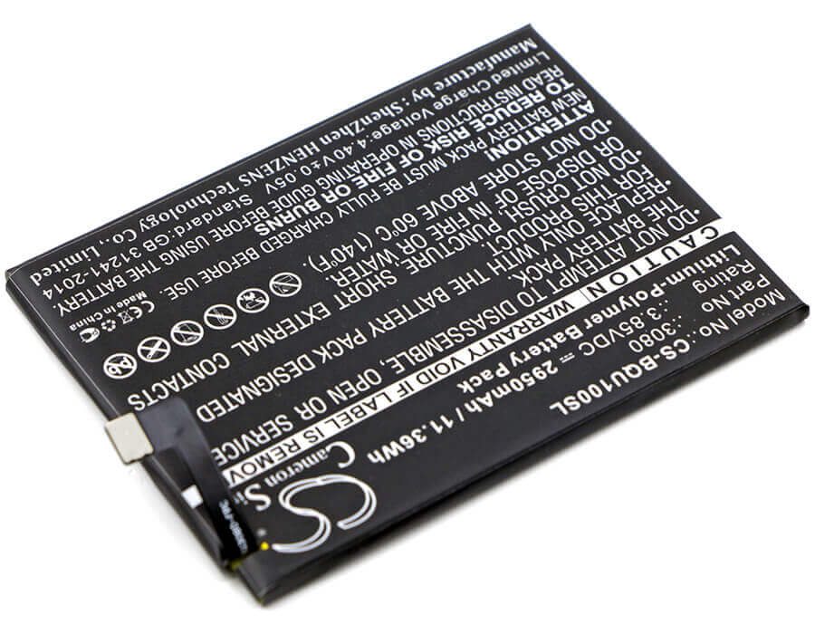 3.85V, Li-Polymer, 2950mAh, SmartPhone battery fits Bq, 3080, Aquaris U, U Lite, 11.36Wh Mobile, SmartPhone Cameron Sino Technology Limited (Smartphone)
