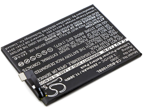 3.85V, Li-Polymer, 2950mAh, SmartPhone battery fits Bq, 3080, Aquaris U, U Lite, 11.36Wh Mobile, SmartPhone Cameron Sino Technology Limited (Smartphone)