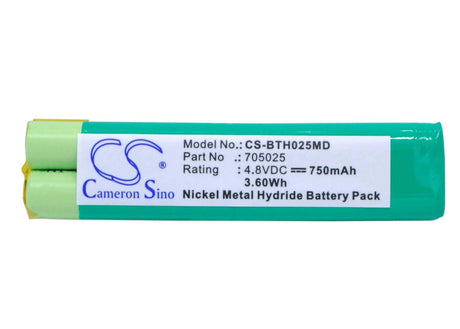 4.8V, Ni-MH, 750mAh, Medical battery fits Brandtech, Mettlertoledo, 705025, Autorep E, Handystep, 3.60Wh Medical Cameron Sino Technology Limited (Medical)