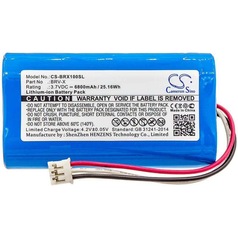 3.7V, Li-ion, 6800mAh, Speaker battery fits Braven, Brv-x, Brvxbbb, 25.16Wh Speaker Cameron Sino Technology Limited