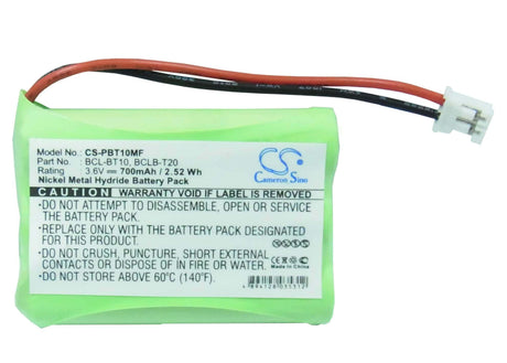 3.6V, Ni-MH, 700mAh, Mobile Fax battery fits Brother, Mobilteil, Bcl-bt, Bcl-100, Bcl-200, 2.52Wh Mobile Fax Cameron Sino Technology Limited