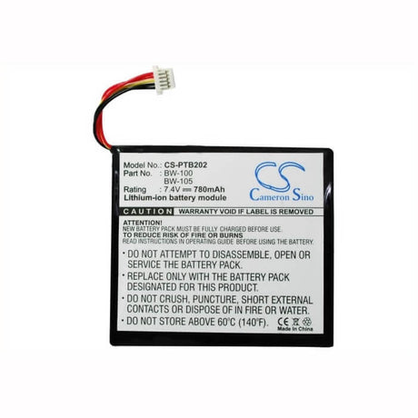 7.4V, Li-ion, 780mAh, Portable Printer battery fits Brother, Bw-100, Mw-100, Mw-140bt, 5.77Wh Portable Printer Cameron Sino Technology Limited