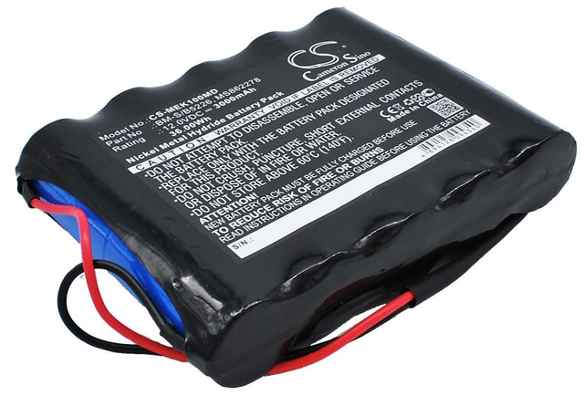 12.0V, Ni-MH, 3000mAh, Medical battery fits Fukuda, Burdick, Siemens, 862278, Corp Elite Ek10, Ek10, 36.00Wh Medical Cameron Sino Technology Limited (Medical)