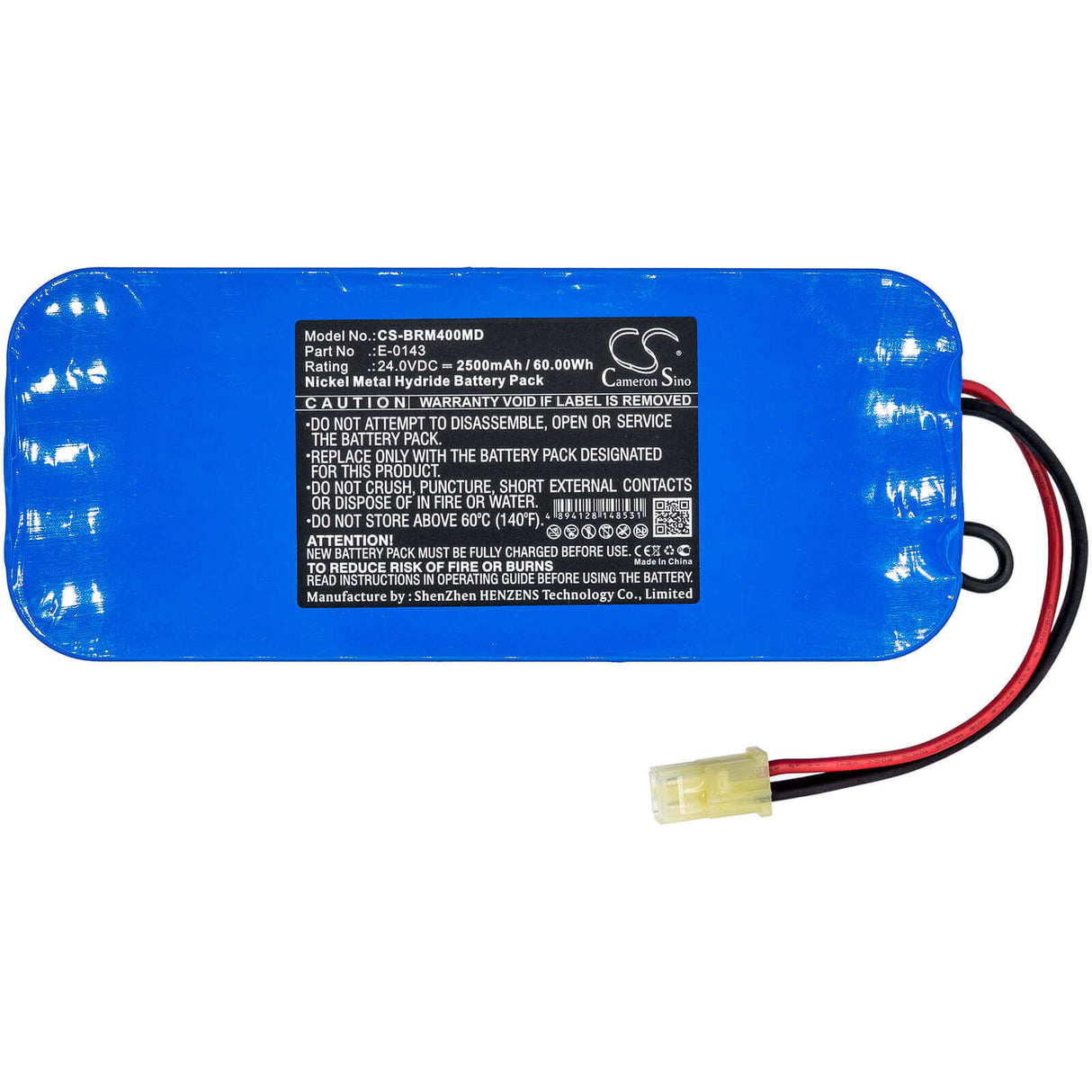 24.0V, Ni-MH, 2500mAh, Medical battery fits Burdick, E-0143, Medic 4 Defibrillator, 60.00Wh Medical Cameron Sino Technology Limited (Medical)