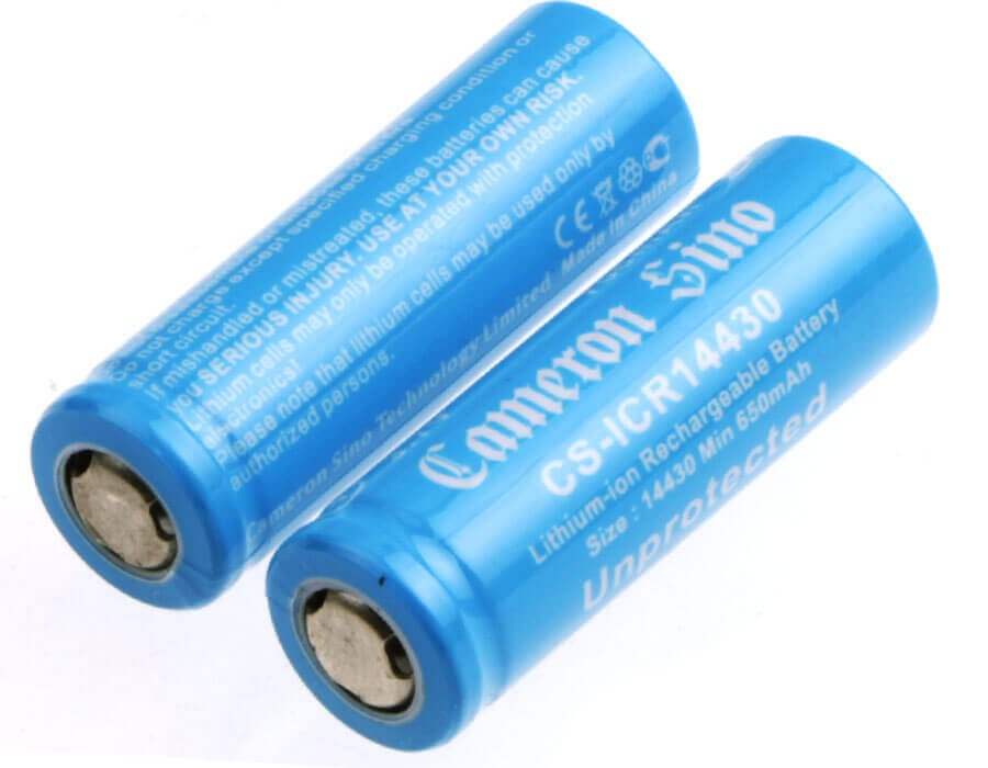 Cameron Sino CS-ICR14430NE Lithium Ion 14430 4/5 AA Cell – 650mAh 3.7V (2-Pack) 14430 Cameron Sino Technology Limited