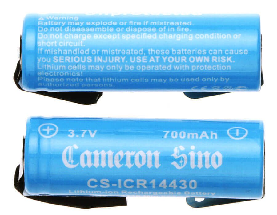 Lithium Ion Battery from Cameron Sino, replaces 14430 3.7v, 700mah - 2.59wh 14430 Cameron Sino Technology Limited