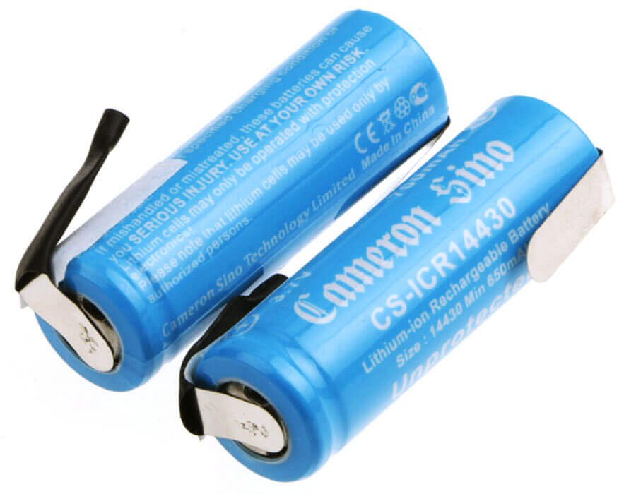 14430 Battery For project packs with reverse solder tabs 3.7v, 700mah - 2.59wh 14430 Cameron Sino Technology Limited