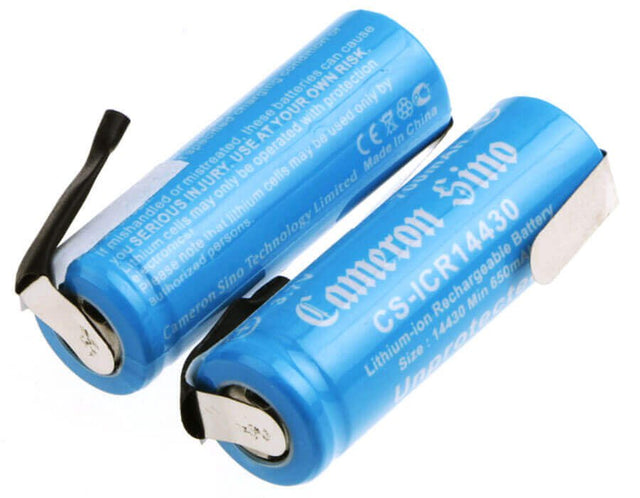 14430 Battery For project packs with reverse solder tabs 3.7v, 700mah - 2.59wh 14430 Cameron Sino Technology Limited