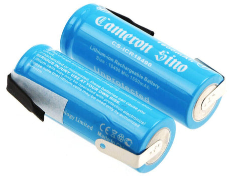 Lithium Ion Battery with tabs, 18500/18490 2 Pcs, 3.7v, 1600mah - 5.92wh 18490 Cameron Sino Technology Limited