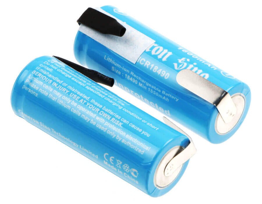 4/3A Lithium Ion Battery same way tabs, 18500/18490 2 Pcs, 3.7v, 1600mah - 5.92wh 18490 Cameron Sino Technology Limited