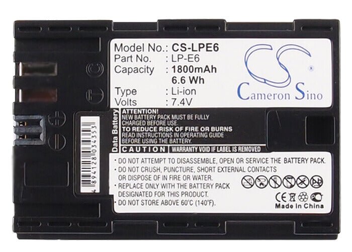 Camera Battery For Canon 5d Mark Iii, Eos 7.4v, 1800mah - 13.32wh Camera Cameron Sino Technology Limited (Camera)