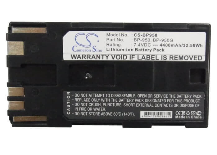 7.4V, Li-ion, 4400mAh, Camera battery fits Canon, Bp-950, C2, E1, 32.56Wh Camera Cameron Sino Technology Limited (Camera)