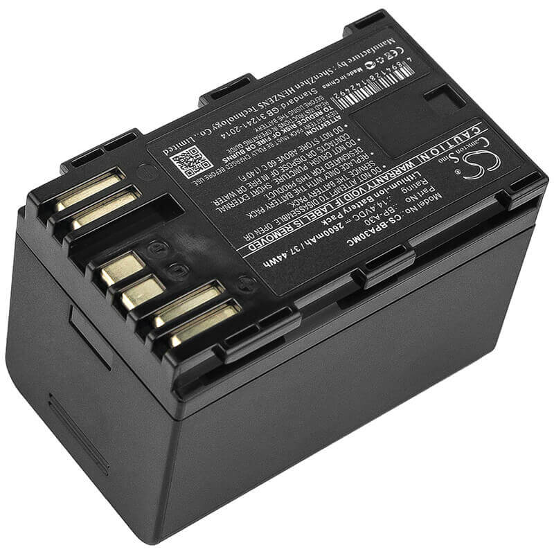 14.4V, Li-ion, 2600mAh, Camera battery fits Canon, Bp-a30, Ca-cp200l, Eos C200, 37.44Wh Camera Cameron Sino Technology Limited (Camera)