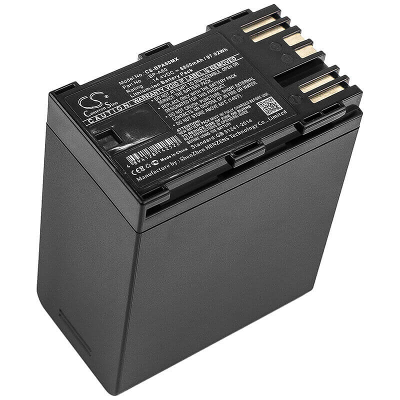 14.4V, Li-ion, 6800mAh, Camera battery fits Canon, Bp-a60, Ca-cp200l, Eos C200, 97.92Wh Camera Cameron Sino Technology Limited (Camera)