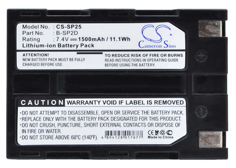 7.4V, Li-ion, 1500mAh, Portable Printer battery fits Toshiba, Canon, B-sp2d, Canoscan 8400f Scanner, 11.1Wh Portable Printer Cameron Sino Technology Limited (Suspended)